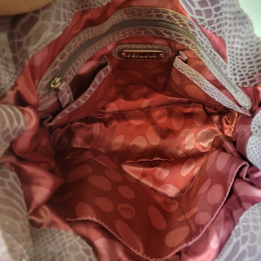 Vintage Perlina Snakeskin Hobo Handbag - Picture 10 of 12
